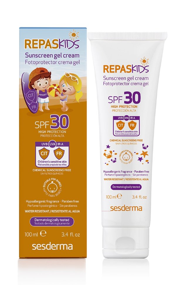 REPASKIDS SPF 30 - Солнцезащитный крем гель, 100 мл, Sesderma (Сесдерма)