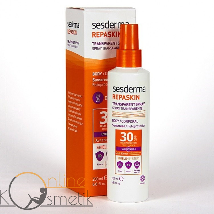 REPASKIN - солнцезащитный прозрачный спрей  СЗФ 30 (200мл), Sesderma (Сесдерма)