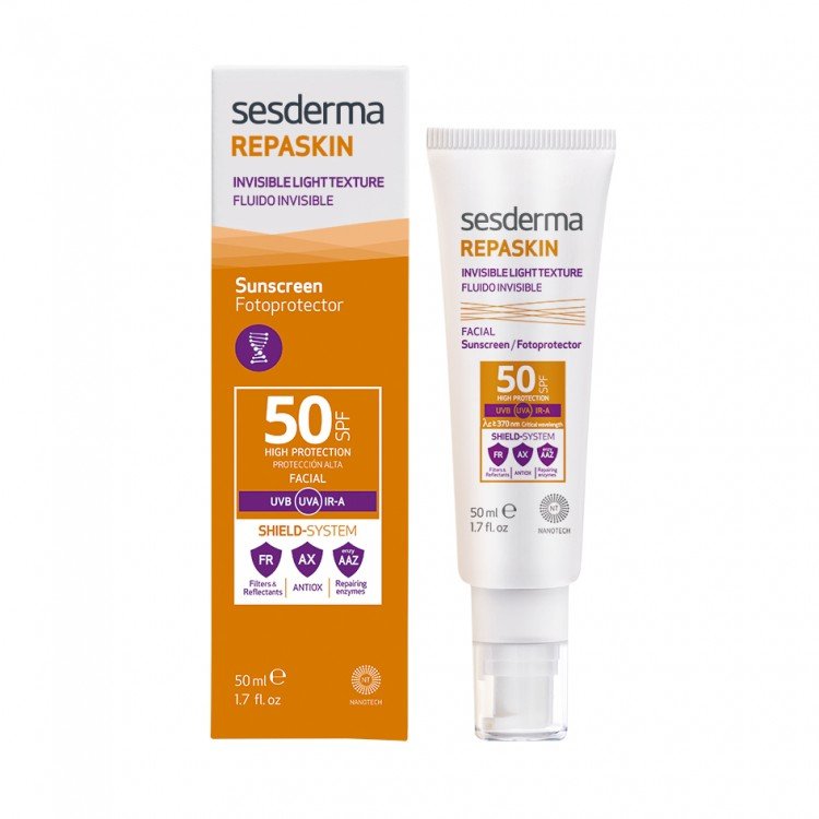Repaskin Invisible Facial sunscreen SPF50 - Ср-во солнцезащитное сверхлёгкое СЗФ50, 50мл, Sesderma (Сесдерма)