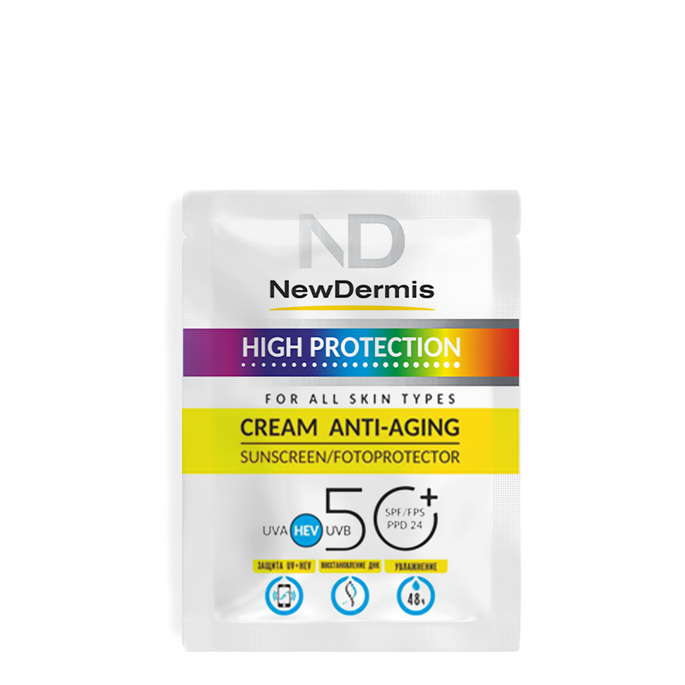 Саше Омолаживающий солнцезащитный крем SPF 50+ PPD 24