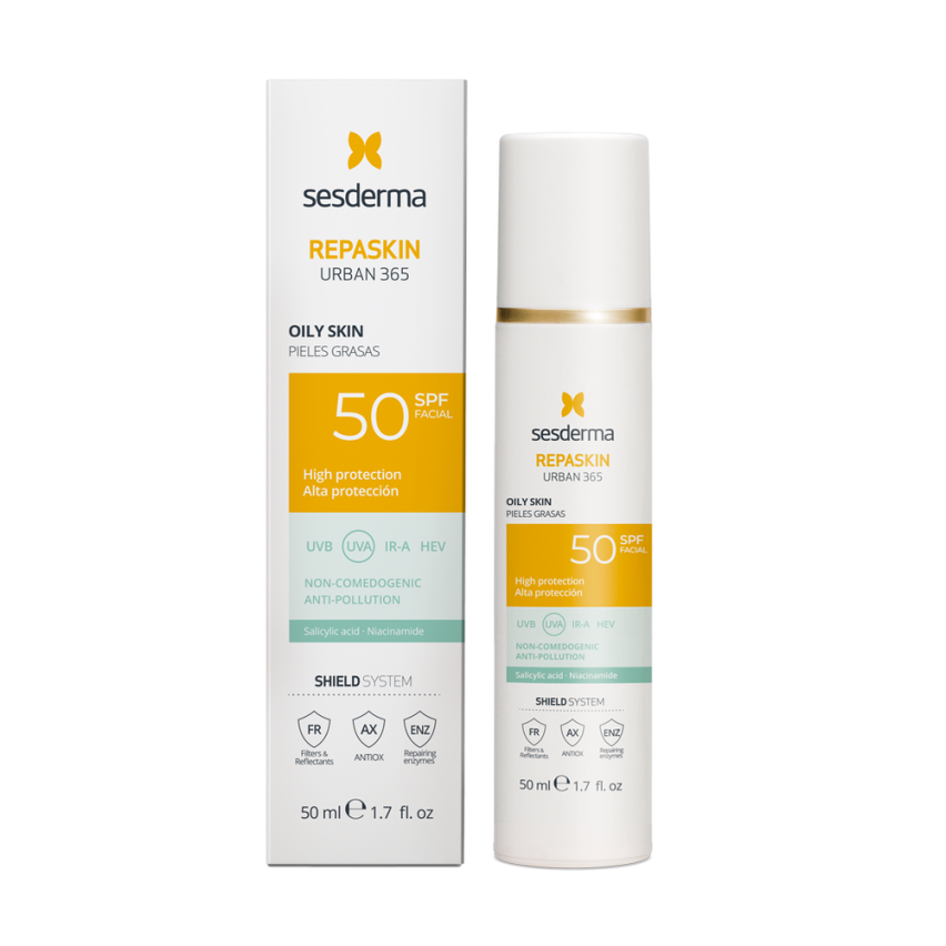 REPASKIN Urban 365 Oily skin SPF50 - Солнцезащитный крем для жирной кожи СПФ 50, 50 мл