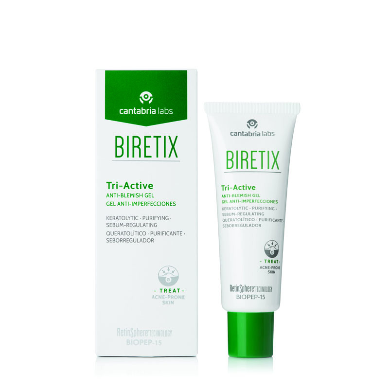 BiRetix Tri-Active Anti-Blemish Gel - Гель ТРИ-АКТИВ для кожи с акне, 50 мл, Cantabria labs